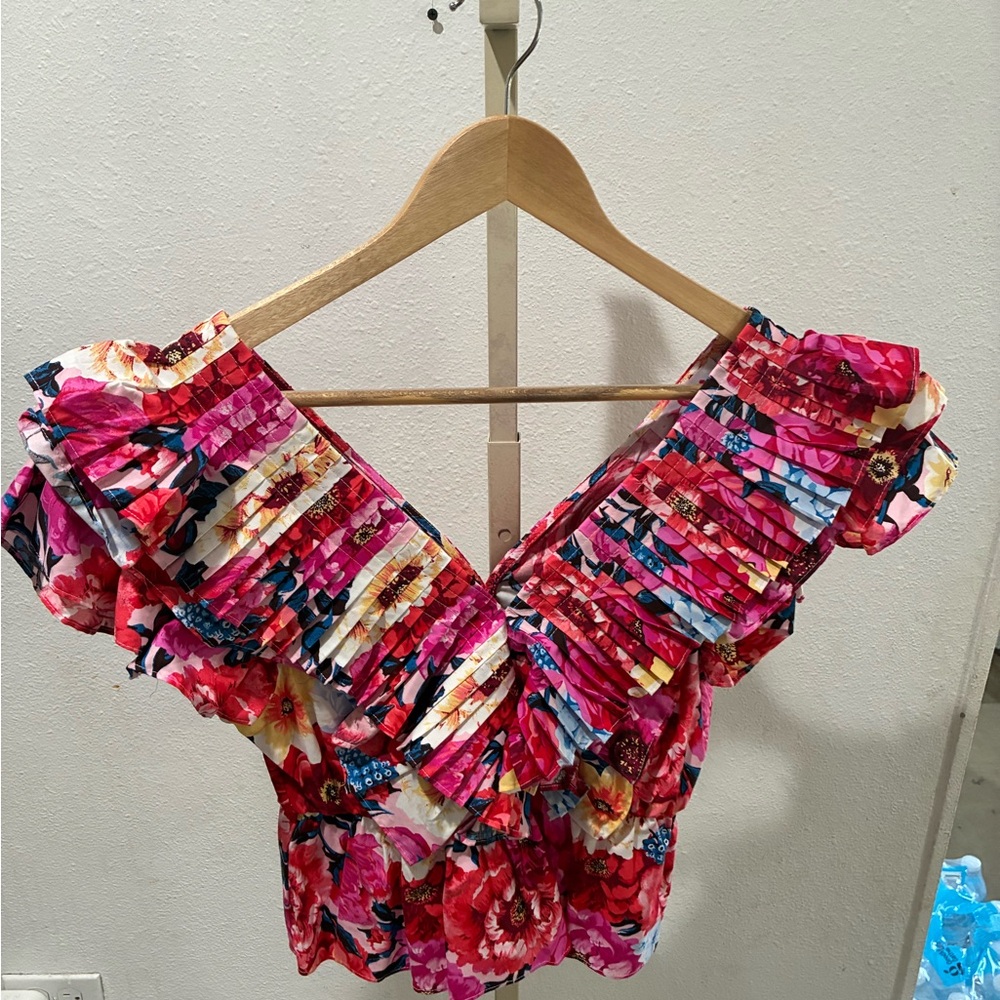 Buddy Love Multicolor Floral Ruffle Blouse